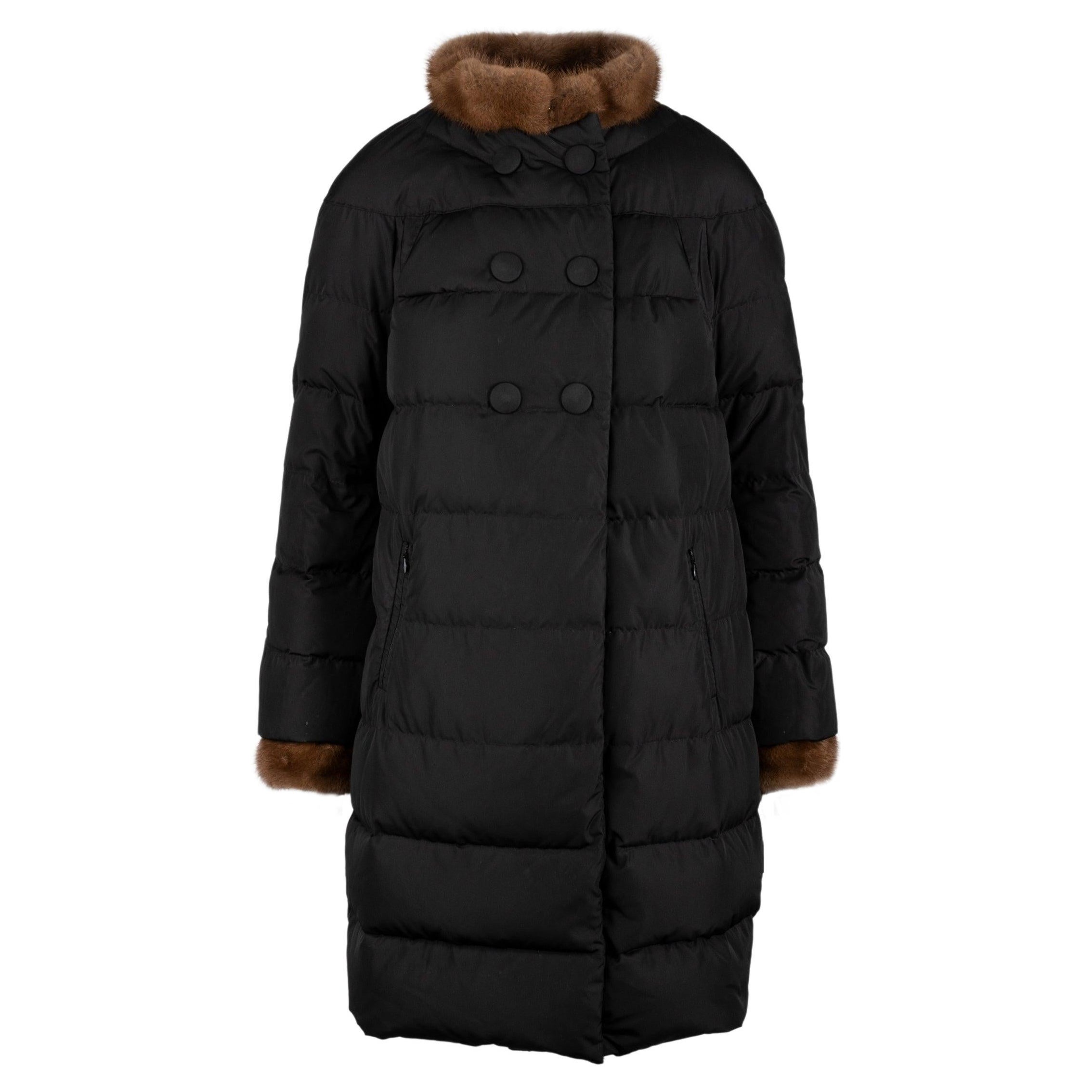 Chaqueta de plumón con visón - Años 00 en venta