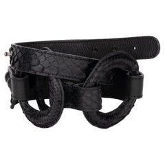 Ceinture en cuir imprimé - années 00