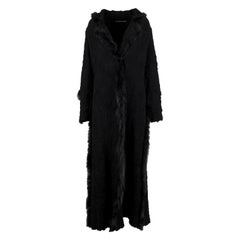 Roberto Cavalli Class Langer Mantel mit Pelz - '00s