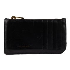 Saint Laurent Leder-Kartenhalter aus Leder – 10er-Jahre