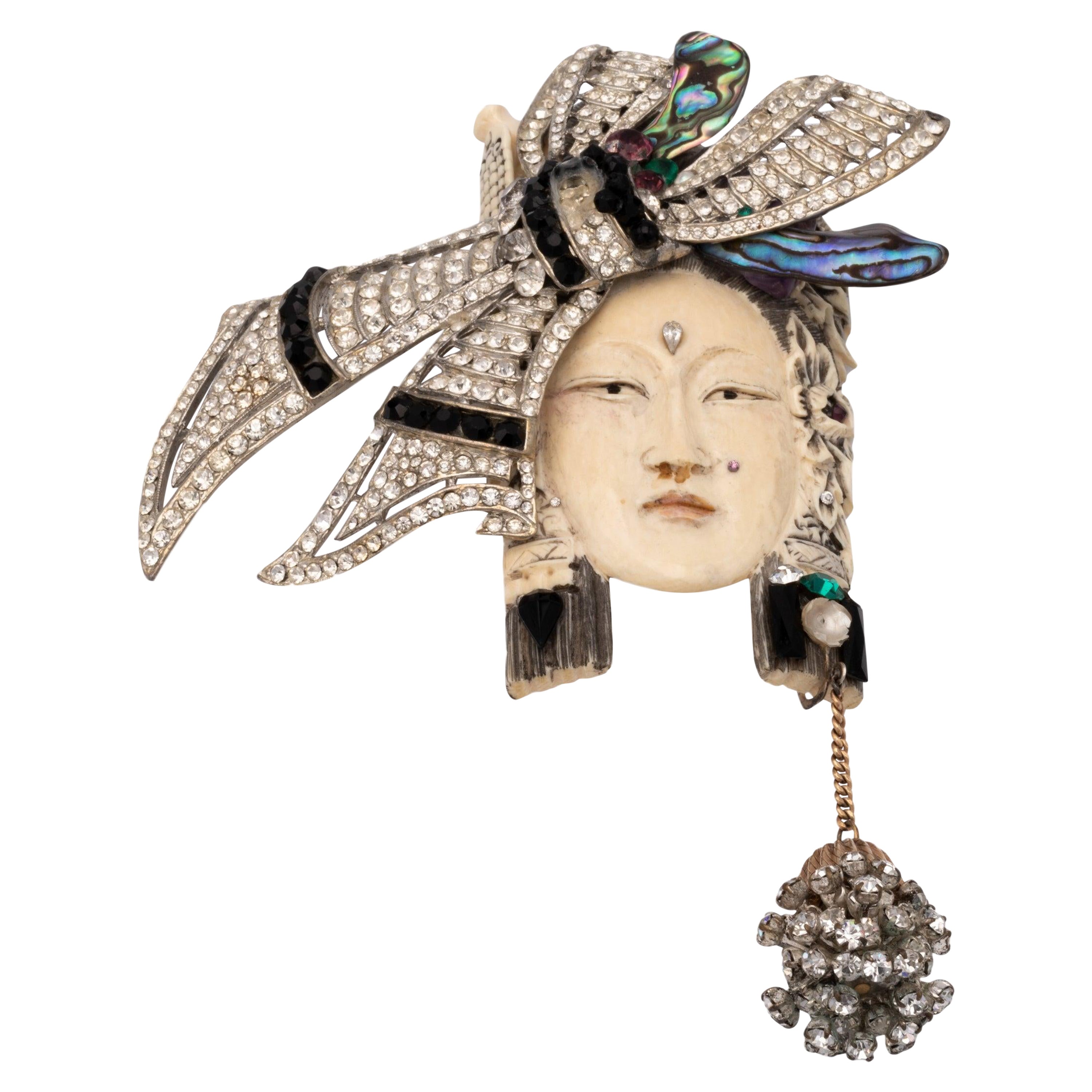 Oriental Brooch - '80s For Sale