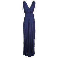 Madame Gres Accordion Pleated Goddess Gown 1960s