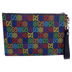 Gucci GG Supreme Monogram Canvas Psychedelic Clutch Wrist Bag