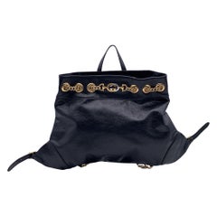 Gucci Black Leather Zumi Backpack Shoulder Bag Handbag