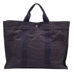 Hermes Paris Canvas Her Line Herline MM Yale Tote Bag Handbag