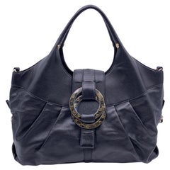 Bulgari Bvlgari Bolso bandolera Chandra Hobo de piel negra