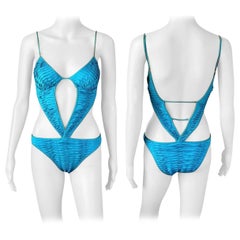 Tom Ford for Gucci S/S 2004 Runway Cutout One Piece Bodysuit Swimsuit Swimwear