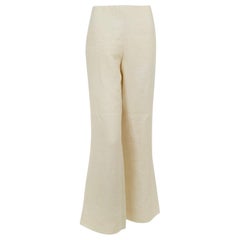 Ralph Lauren Off-White Lined Linen Wide Leg Sailor Dress Pant – US 4/S, 2001