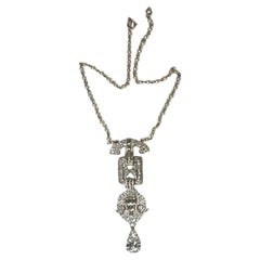 Collana con diamanti di ispirazione Cartier in stile Art Deco
