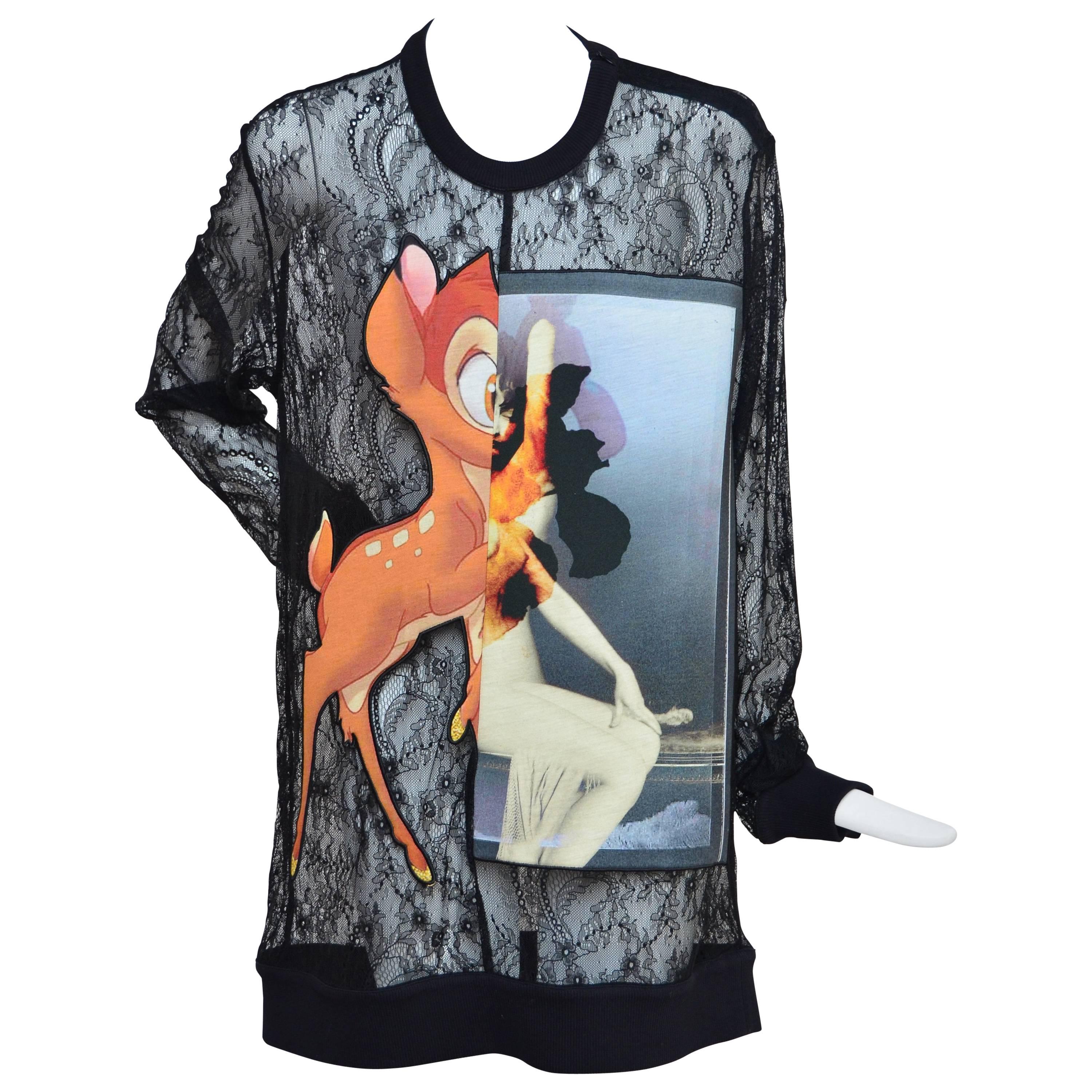 Givenchy Bambi Lace Shirt Sold Out And Seen On The Best Dressed   M