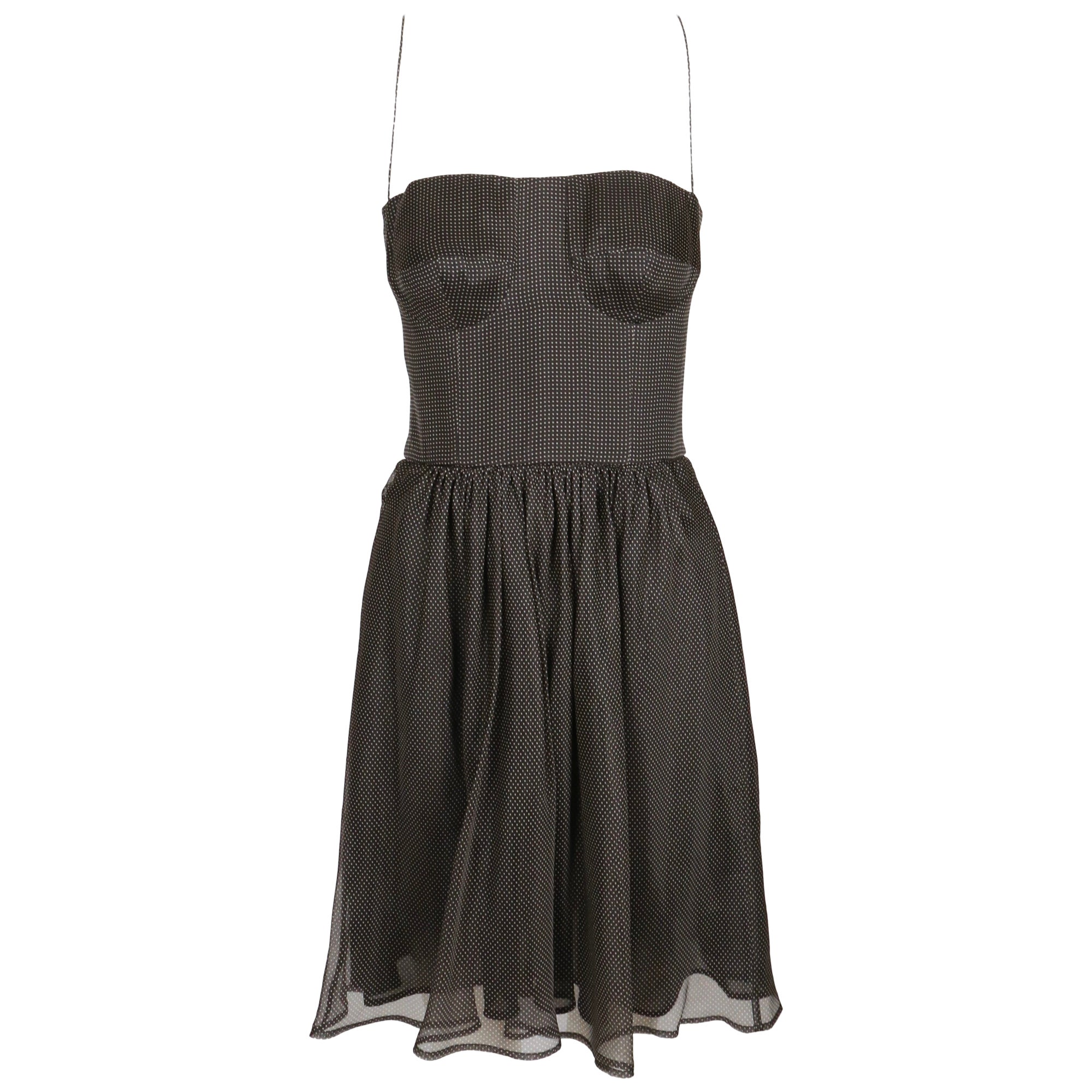 Abito bustier in seta nera GIORGIO ARMANI del 1990
