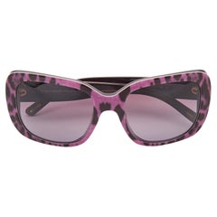 Dolce & Gabbana Lunettes de soleil carrées violet/noir dégradé DG4101