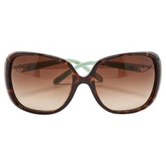 Tiffany & Co. Brown Gradient TF 4055 Heart Key Crystals Oversized Sunglasses