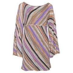 M Missoni Multicolore Robe à manches longues en tricot perforé M