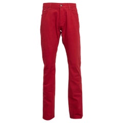 Etro Red Denim Buttoned New Regular Jeans L Waist 38"