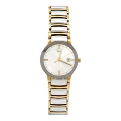Rado Silver Two Tone Centrix Jubile R30932103 Women's Wristwatch 28 mm