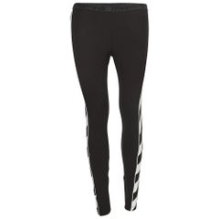 Leggings con detalle de rayas laterales de punto negro Off-White XS