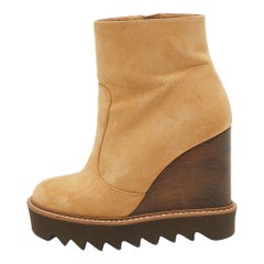 Stella McCartney Brown Wildleder Leana Wadge Stiefelette Größe 37
