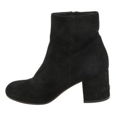 Gianvito Rossi Botines de ante negro Talla 36
