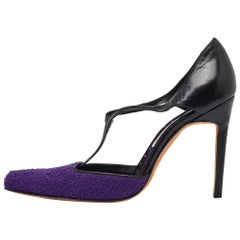 Dolce & Gabbana Brown/Black Leopard Calf Hair and Patent Open Toe Pumps Size 37