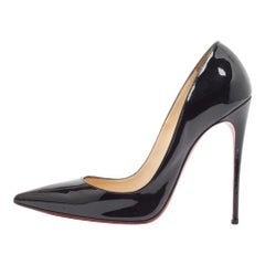 Christian Louboutin Black Patent Leather So Kate Pumps Size 38.5