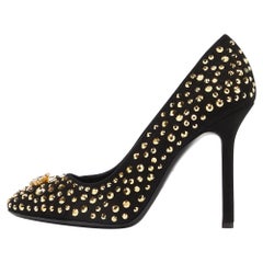 Giuseppe Zanotti Pumps in camoscio nero impreziosite da cristalli misura 41