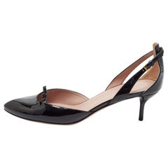 Gucci Black Patent Leather D'orsay Pumps Size 39