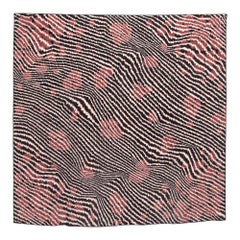 Bottega Veneta Black Print Silk Scarf