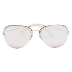 Lunettes de soleil aviateur Miu Miu SMU53P rose/or miroité