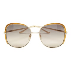 Gucci Gold Gradient GG0400S Oversized Sunglasses