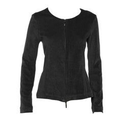 Emporio Armani Giacca con zip in spugna grigia M. I.