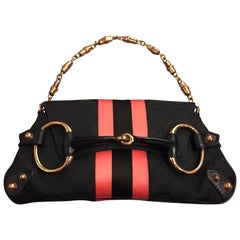 Used Tom Ford for Gucci Racing Stripe and D-Ring Snaffle Bit Canvas Purse