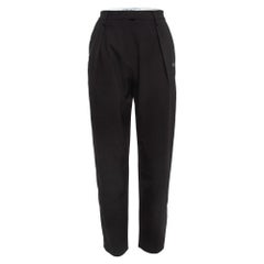 Off-White Pantalones de vestir de sarga estampados negros S