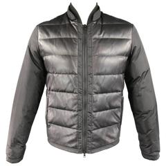 Men's GUCCI 38 Black Leather and Nylon Quilted Down Puffer Jacket at  1stDibs | mens gucci puffer jacket, gucci down jacket men's, gucci puffer  jacket mens