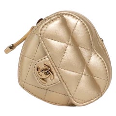 Chanel Heart Micro Timeless Oro Borsa a Tracolla