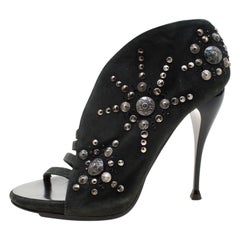 Giuseppe Zanotti Sandali in camoscio grigio impreziositi Taglia 39