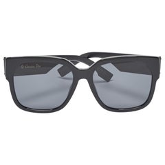 Used Dior Black 8072K Square Sunglasses