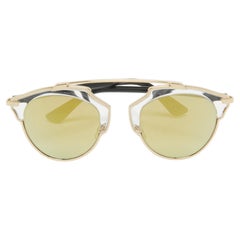 Dior Gold/Black Mirrored SoReal Aviator Sunglasses