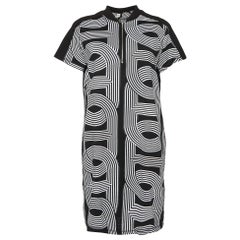 Hermes Black Jacquard Knit Mini Dress L