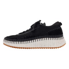 Chlo Black Suede and Fabric  Nama  Sneakers Size  42