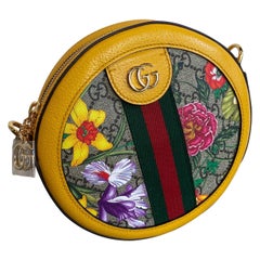 Gucci Flora Ophidia round yellow bag