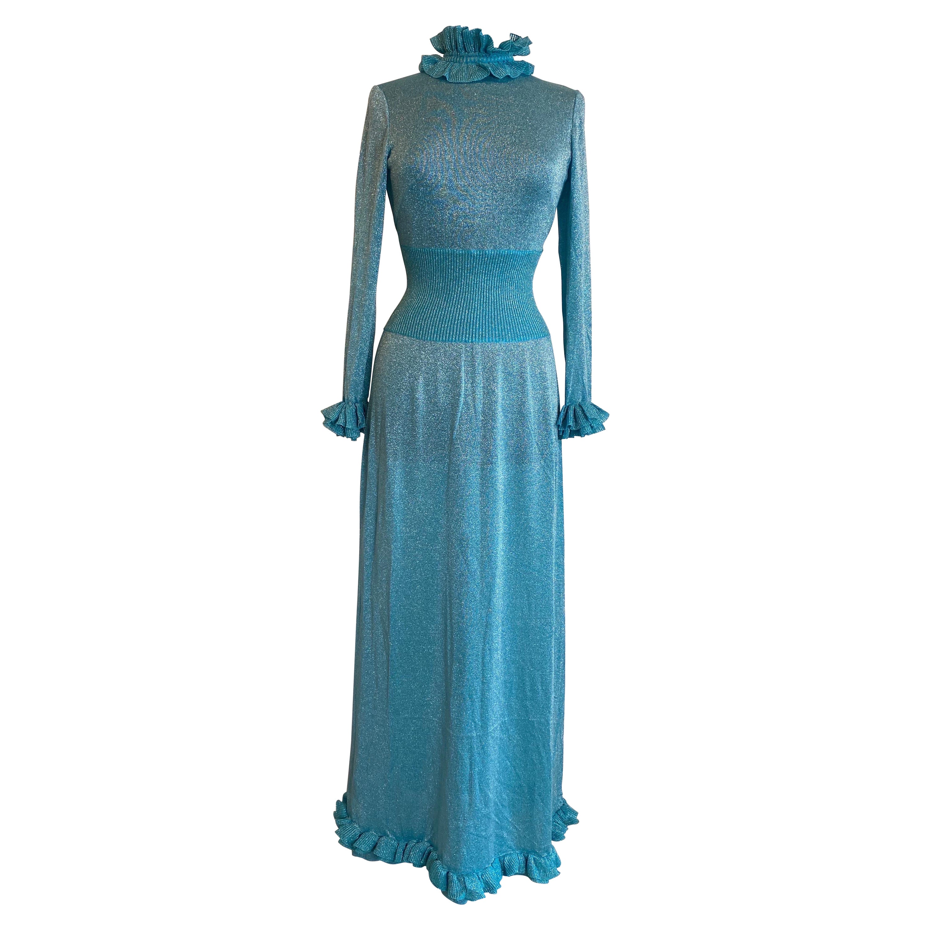 Emilio Pucci long lurex dress For Sale