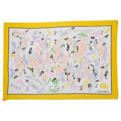 Chanel Pareo / Stole in Yellow Cotton