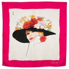 Dior Seidenschaufel in Beige und Rosa aus Seide