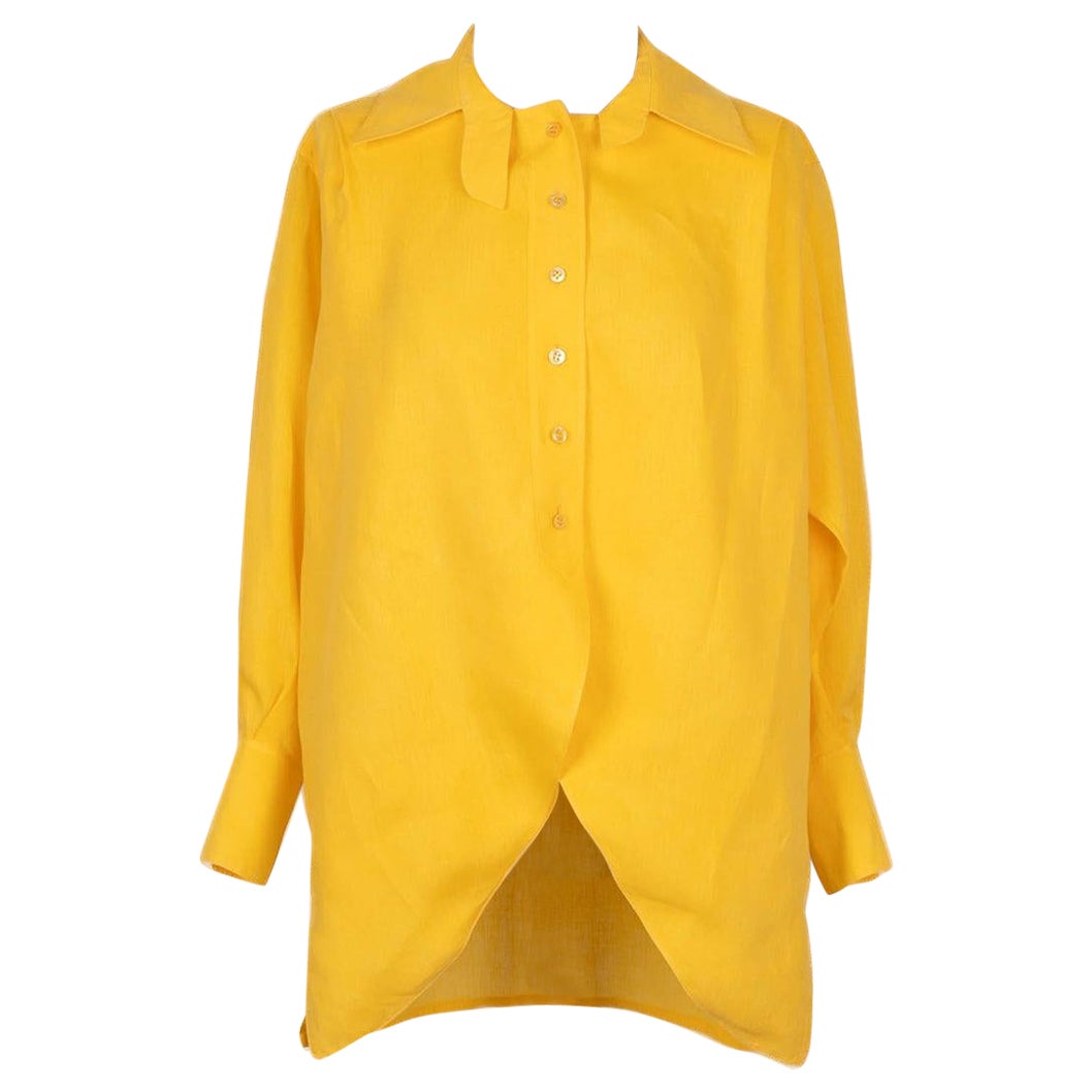 Camicia di lino Dior in giallo