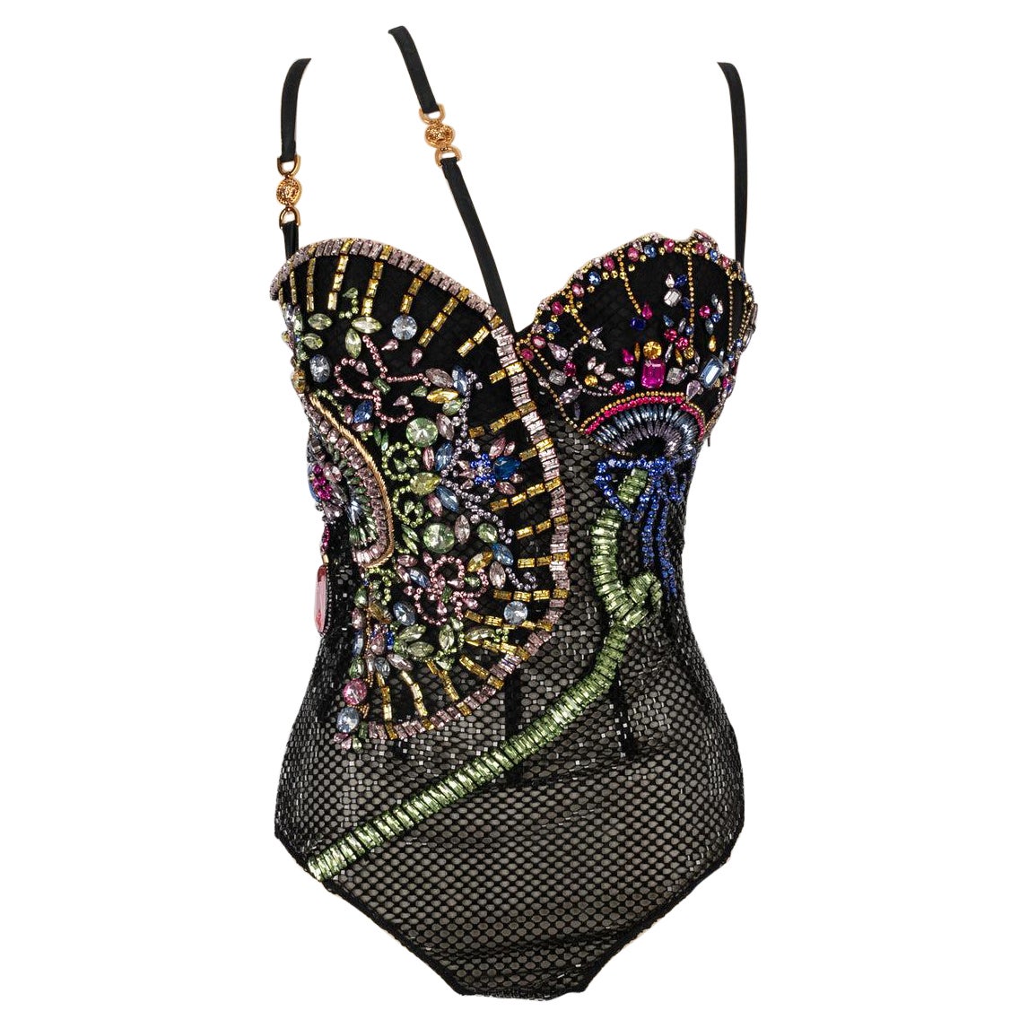 Versace Black Bodysuit, 2022 For Sale