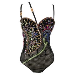 Schwarzer Bodysuit von Versace, 2022