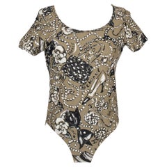 Chanel Khaki Bodysuit-Oberteil, 1993