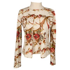 Dior Floral Beige Kaschmir und Wolle Twin Set