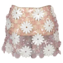 Paco Rabanne Skirt in Pink and White Flower, 2020